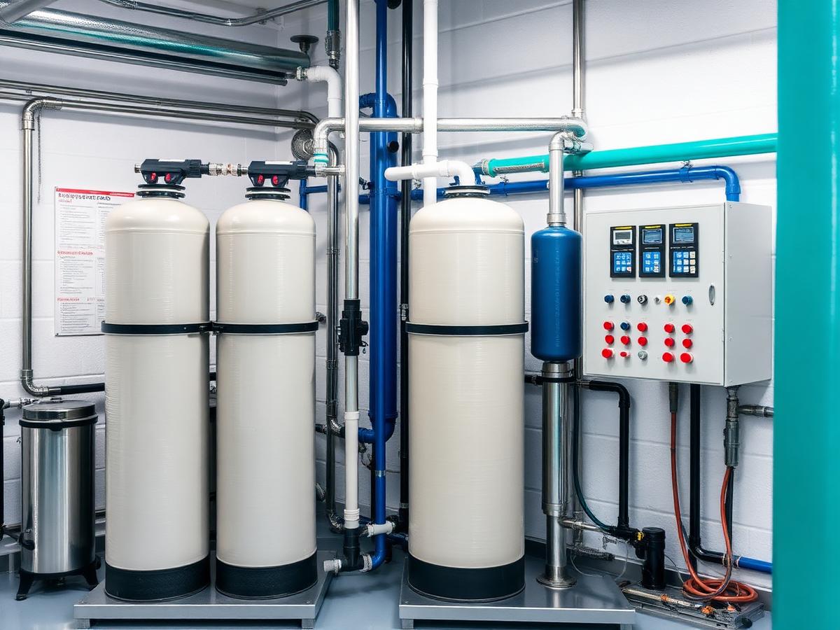 Hệ thống xử lý nước và tủ điều khiển phục vụ sản xuất